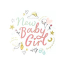 UK Greetings New Baby Girl Greeting Card 16x18 cm with Envelope