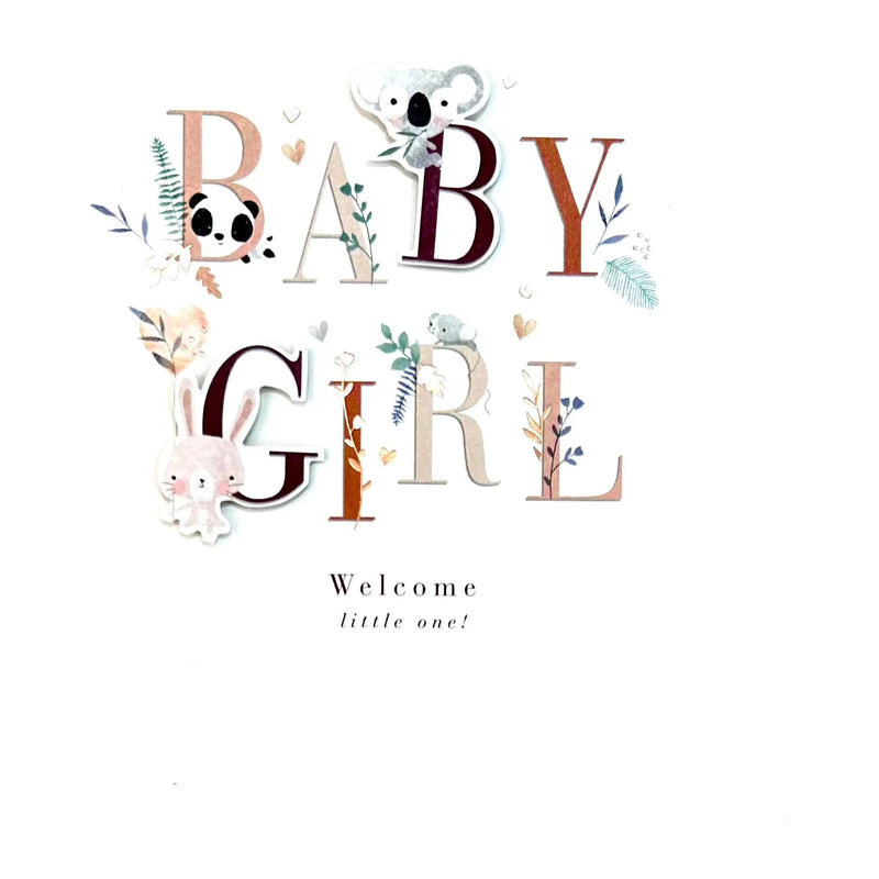 UK Greetings New Baby Girl Greeting Card 19x16 cm with Envelope