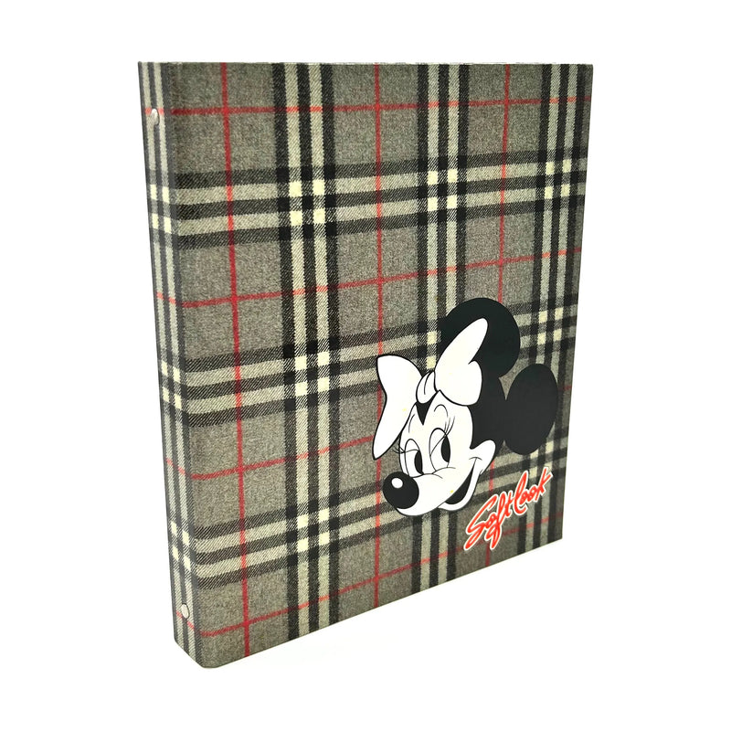 Vintage School Binders 4 Ring Laminated Heavy Duty Cardboard 32x26x4cm - Micky Mouse