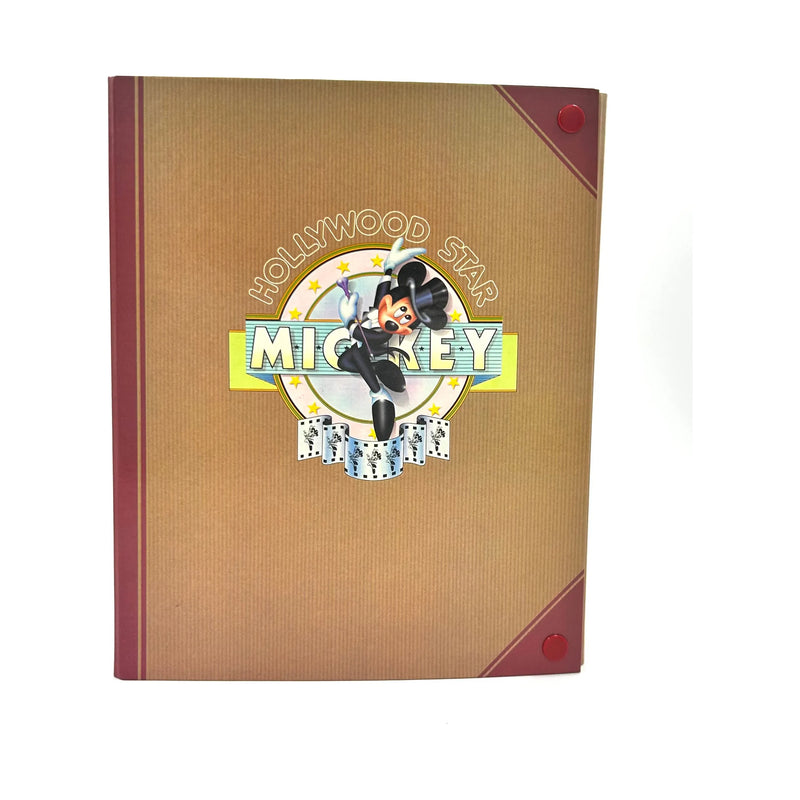 Vintage School Binders 4 Ring Laminated Heavy Duty Cardboard 32x26x4cm with Lined Paper & Dividers - Mickey Mouse