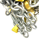 Nestle Industrial Survey Measuring Chain 250 Links & 49 Tags 50 Meter Ground Surveying Equipment with Brass Tags and Steel Handle 6mm Thickness