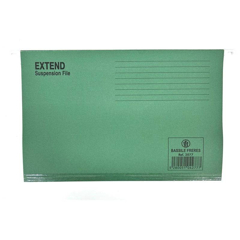 Bassile Extend F/C Suspension Files with Metal Fasteners - Box of 50