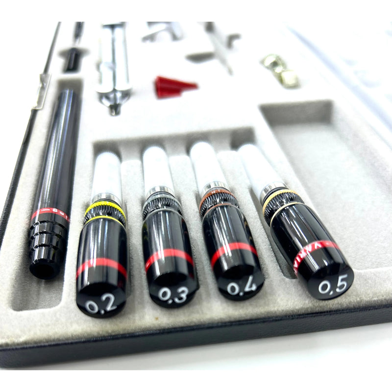 Vintage Rotring Compass Set with Indian Ink Drawing Instruments