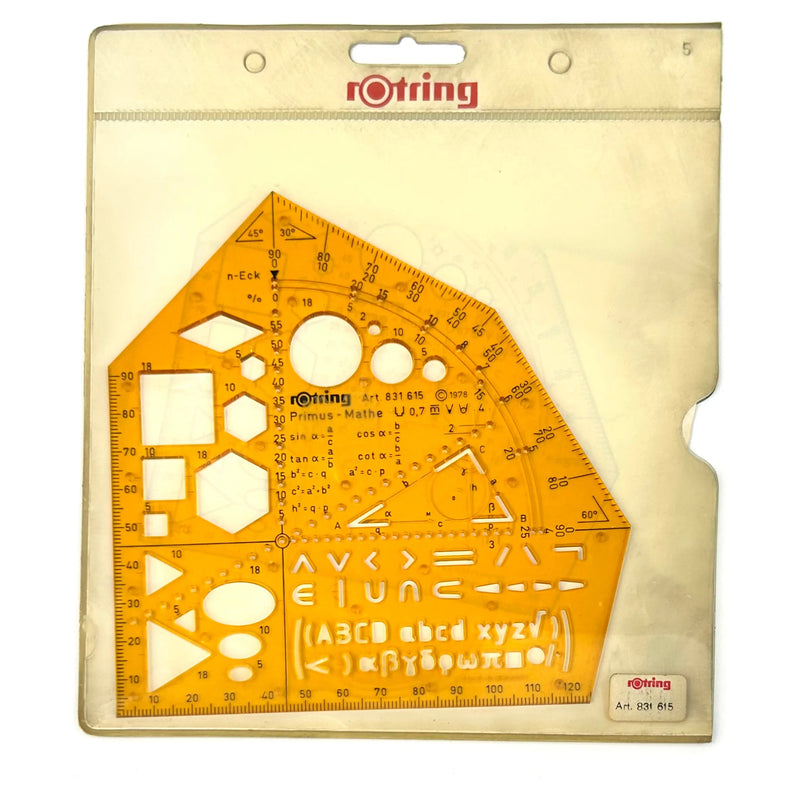 Vintage Rotring Primus Math Student Template for Math & Geometry ...