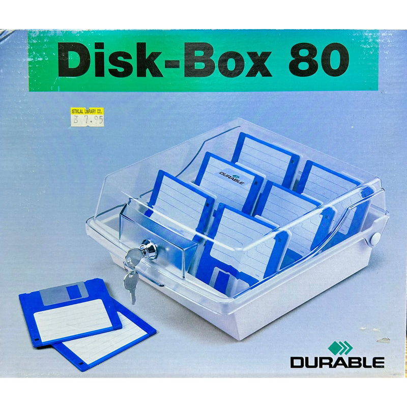 Floppy Disc Box Vintage Durable Floppy Disk Storage Box 25x22x8cm with Lock – Istiklal ...