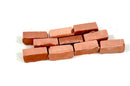 NEW Mini World Miniature Building Brick Scale 1:24 Standard 5x10mm Fire Bricks - Pack of 15