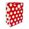 Eurowrap Large Size Gift Bag 33x27x14cm - Polka Dots Red