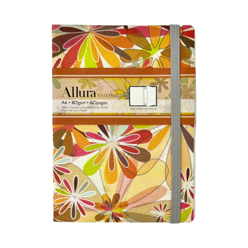 CampAp Allura Journal with Elastic Band Lined 80 GSM - A6