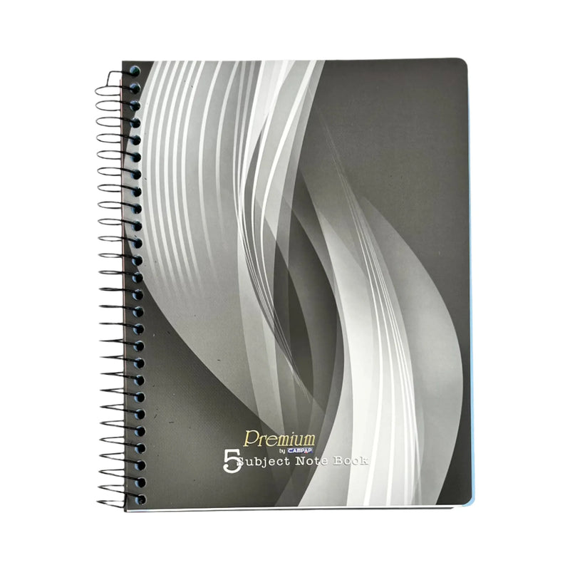 CampAp 5 Subject Spiral Notebook 60 GSM White Lined - A5