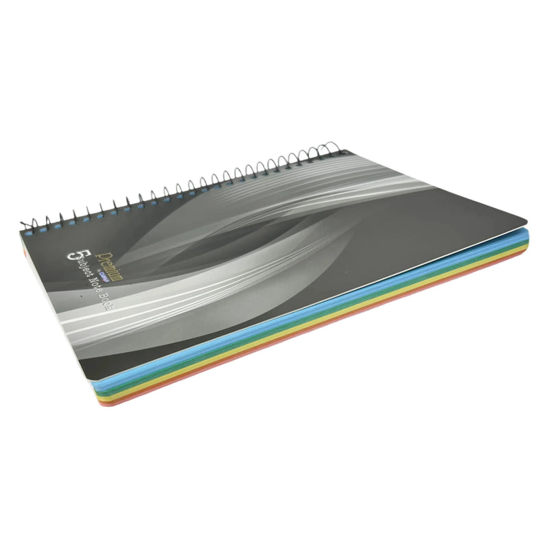 CampAp 5 Subject Spiral Notebook 60 GSM White Lined - A5