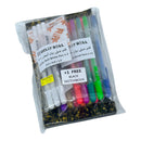 Sakura Gelly Roll 1.0mm Moonlight Gel Ink Pen 12 Assorted + 3 White + FREE Black Notepad  - Pack of 16