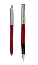 Parker Jotter Original Classic CT Ballpoint + Fountain Pen Set - Red