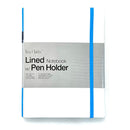 Notes & Dabbles Flynn Lined Notebook Journal White Hard Cover A4 - Cyan