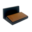Bestar Two-Tone Desk Solid Wood Business Card Holder - Light Cherry & Black