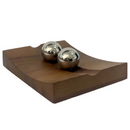 Bestar Solid Wood Desk Business Card Holder with Ball Bearings - Walnut