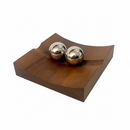 Bestar Solid Wood Desk Business Card Holder with Ball Bearings - Walnut