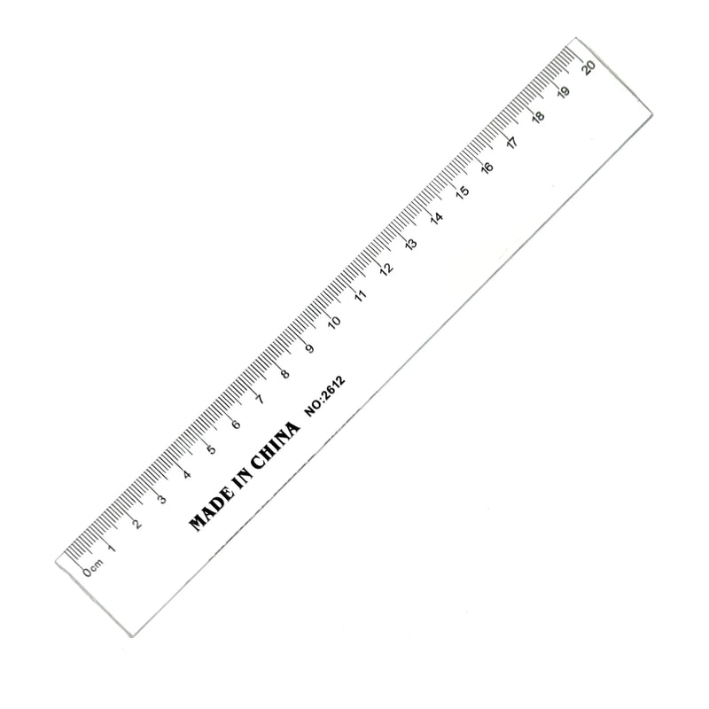 GEOMETRIC Tools Transparent Plastic Ruler 20cm