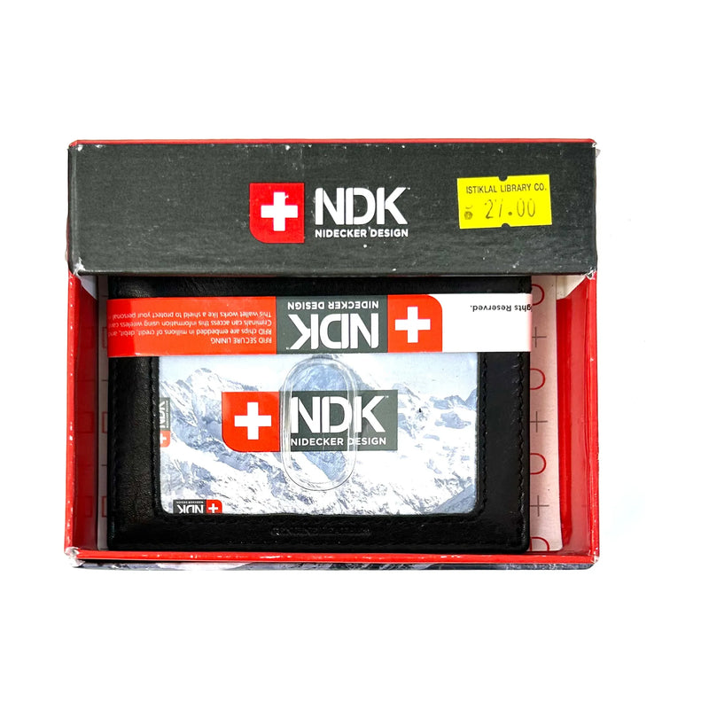 NDK Credit Card Wallet with RFID Security Shield Lining