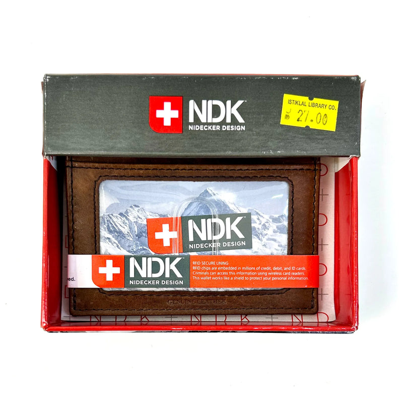 NDK Credit Card Wallet with RFID Security Shield Lining