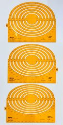 Vintage Rotring ELLIPSEN-SCHABLONEN 15°-60° Ellipse Drawing Templates Set