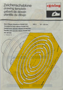 Vintage Rotring ELLIPSEN-SCHABLONEN 15°-60° Ellipse Drawing Templates Set