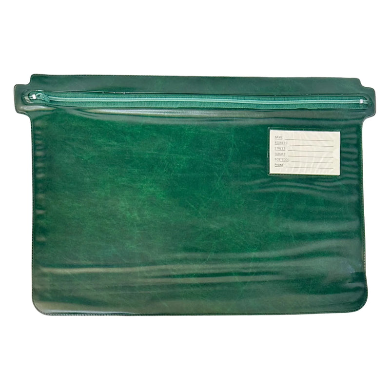 ILC Leather Pouch 41x26cm with Zipper & ID