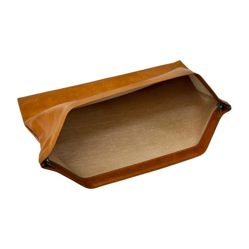 ILC Leather Pouch 41x29cm with Metal Clasp