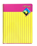 Mead Super Shades Colored Paper Sheets 60 Wide Ruled Spiral Notebook - A4