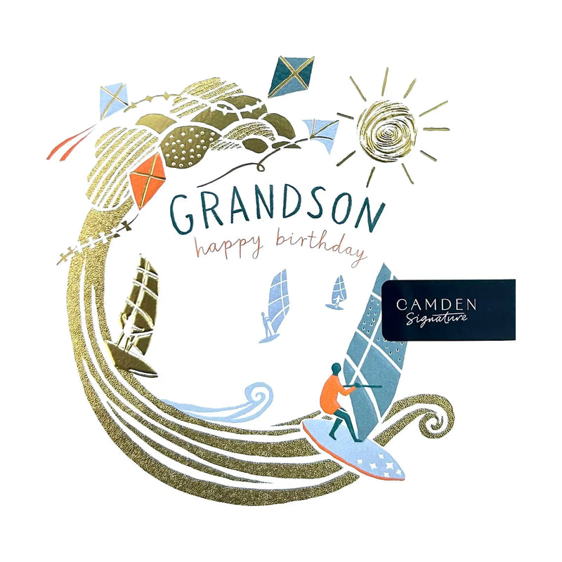 UK Greetings Grandson Birthday Greeting Card 18x16 cm with Envelope