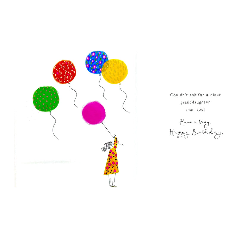UK Greetings Granddaughter Birthday Greeting Card 18x16 cm with Envelope