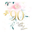 UK Greetings 90th Birthday Greeting Card 18x16 cm with Envelope