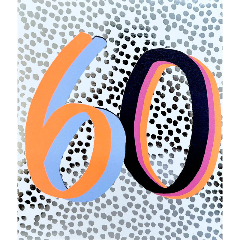 UK Greetings 60th Birthday Greeting Card 18x16 cm with Envelope