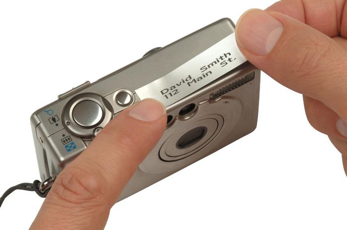 NEW Dymo LT Tape 12mm x 4 meters - Black on Metallic Plastic