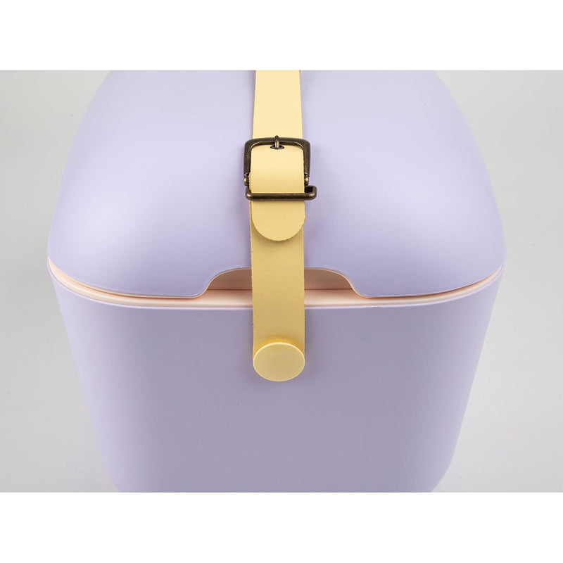 NEW Polarbox Pop 20 Litre Coolers with Leather Strap - Lilac/Yellow