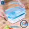 Micron Ware SUPER LOCK Lunch Box Tupperware with Dipping Sauce Cup & Lid 224x165x70mm
