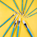 NEW Mont Marte Discovery Hog Bristles Flat Paint Brushes Sizes 1-12