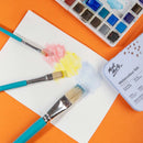 NEW Mont Marte Discovery Hog Bristles Flat Paint Brushes Sizes 1-12