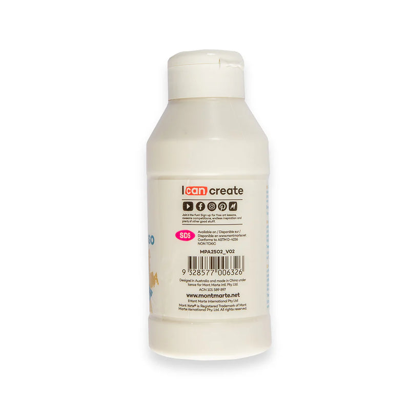 Mont Marte Clear Texture Gesso Premium 250ml (8.5oz)