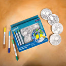 NEW Mont Marte Summer Coast Colour-in Ceramic Coaster Set Signature - 7pc