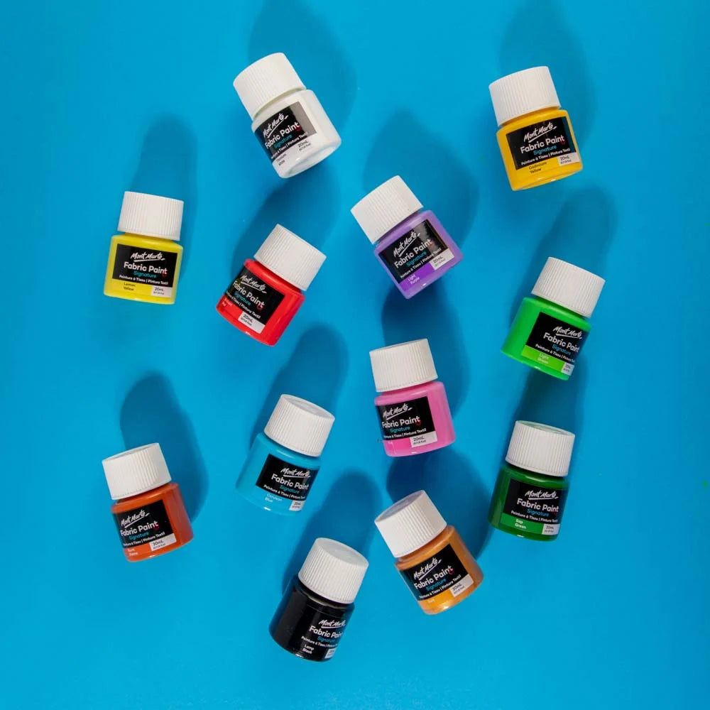 NEW Mont Marte Fabric Paint Signature 12pc x 20ml (0.7 US fl.oz) Set NEW Mont Marte Fabric Paint Signature 12pc x 20ml (0.7 US fl.oz) Set
