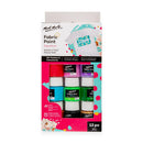 NEW Mont Marte Fabric Paint Signature 12pc x 20ml (0.7 US fl.oz) Set