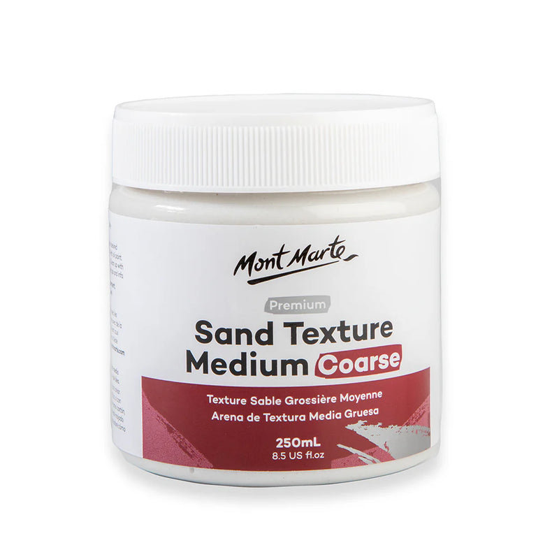 Mont Marte Sand Texture ACRYLIC Medium Coarse Premium 250ml (8.5 US fl.oz)