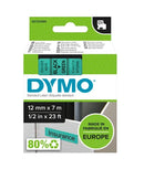 NEW Dymo D1 Tape 12mm x 7m Black on Colored Plastic