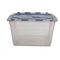 NEW Whitefurze 55L Tote Storage Box Transparent Body with Split Lid 59x43x35 cm