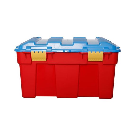 NEW Whitefurze 40L Trunk Storage Box Red & Blue 59x39x33cm