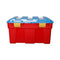 NEW Whitefurze 40L Trunk Storage Box Red & Blue  59x39x33cm