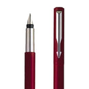 Parker Standard Vector Chrome Trim Fountain Pen - Red