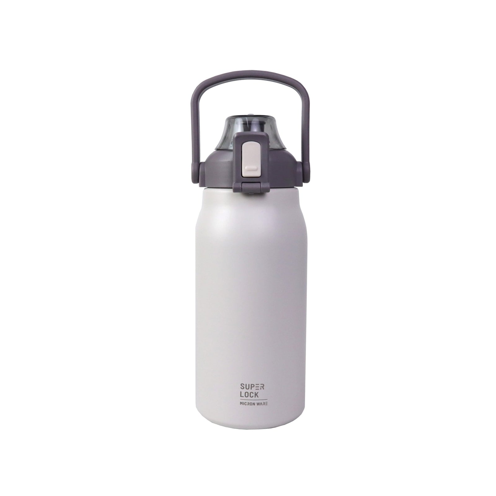Micron Ware SUPER LOCK Stainless Steel Vacuum Bottle 1.3 Liter with Handle