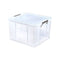 NEW Whitefurze 48L Allstore Transparent Storage Box with Lid 49 x 44 x 32 CM