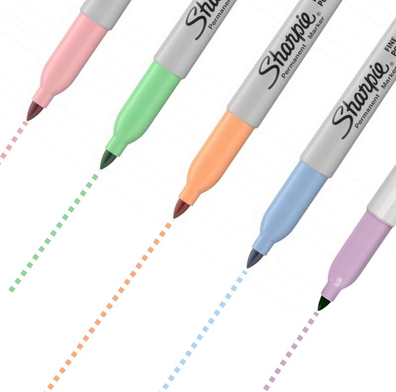 Sharpie Mystic Gems Fine Permanent Markers Assorted Colours - Pack of 4